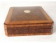 Box set box magnifier amboine wood chips rose Napoleon III XIXth century