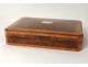 Box set box magnifier amboine wood chips rose Napoleon III XIXth century