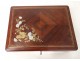 Box box set rosewood brass inlay chips Napoleon III nineteenth