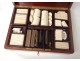 Box box set rosewood brass inlay chips Napoleon III nineteenth