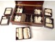 Box box set rosewood brass inlay chips Napoleon III nineteenth