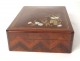 Box box set rosewood brass inlay chips Napoleon III nineteenth