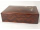 Box box set rosewood brass inlay chips Napoleon III nineteenth