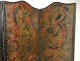 Screen 4 Cordoba leather wooden polychrome flowers leaves foliage XIX