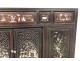 Small cabinet furniture wood pearl Indochina Vietnam characters pagodas nineteenth