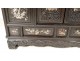 Small cabinet furniture wood pearl Indochina Vietnam characters pagodas nineteenth