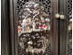 Small cabinet furniture wood pearl Indochina Vietnam characters pagodas nineteenth