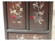 Small cabinet furniture wood pearl Indochina Vietnam characters pagodas nineteenth