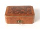 Box jewelry box inlaid wooden cubes rose brass Napoleon III nineteenth