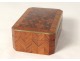 Box jewelry box inlaid wooden cubes rose brass Napoleon III nineteenth