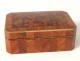 Box jewelry box inlaid wooden cubes rose brass Napoleon III nineteenth