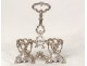 Vinegar cruet door silver Minerva crystal silver french XIX