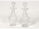 Vinegar cruet door silver Minerva crystal silver french XIX