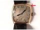 Wristwatch 18k solid gold vintage leather watch french twentieth century