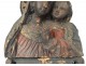 Sculpture Black Madonna Child Jesus eighteenth century polychrome wood Italy