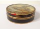 Miniature Round Box Tour de Nesle Paris golden brass flowers eighteenth century