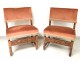 Pair of Louis XIII chairs carved walnut antique french foliage flesh XVIIè