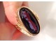 Ring 18K solid gold amethyst gold ring twentieth century