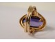 Ring 18K solid gold amethyst gold ring twentieth century