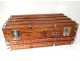 Malle Safety Officer antique travel trunk camphor twentieth century metal