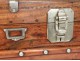 Malle Safety Officer antique travel trunk camphor twentieth century metal