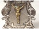 Kiss of peace osculatoire bronze crucifix cross Christ nineteenth shell