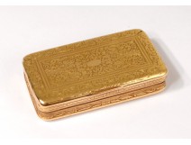 Small box snuffbox solid gold 18k gold flowers 49,06gr nineteenth box