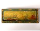 Small boats marine painted wooden dominoes box romantic nineteenth harbor landscape