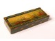 Small boats marine painted wooden dominoes box romantic nineteenth harbor landscape