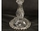 Pair candlesticks candelabra 2 lights crystal Baccarat chandelier medallion twentieth