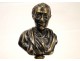 Voltaire bust sculpture in marble and gilt bronze, 18th