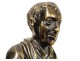 Voltaire bust sculpture in marble and gilt bronze, 18th