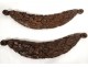 Pair woodwork carved oak leaf garlands flowers tassel XVIIIè