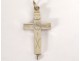 Cross pendant silver reliquary crucifixion Christ Minerva XIX