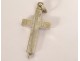 Cross pendant silver reliquary crucifixion Christ Minerva XIX