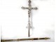 Great cross of Christ procession crucifix silvered bronze Virgin Mary XIX