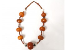 Pearl necklaces amber coral stones Maghreb Morocco Draa Valley Morocco XXth