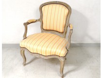 Armchair Louis XV carved lacquered wood seat convertible armchair eighteenth century