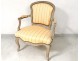 Armchair Louis XV carved lacquered wood seat convertible armchair eighteenth century