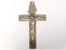 Christ Cross pendant silver Soeurs Saint-Jacut Sacred Heart XIX