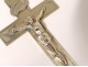 Christ Cross pendant silver Soeurs Saint-Jacut Sacred Heart XIX