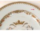 Flat plate porcelain cherubs Arms Company India 18th monogram