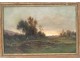 HST table landscape dawn dusk female figure XIX Barbizon School