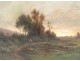 HST table landscape dawn dusk female figure XIX Barbizon School