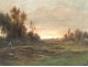 HST table landscape dawn dusk female figure XIX Barbizon School