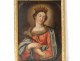 HST portrait painting Saint Catherine Alexandria palm martyrdom 18th crown