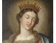 HST portrait painting Saint Catherine Alexandria palm martyrdom 18th crown