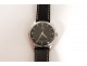 Steel wrist watch black leather strap Swiss Omega Swiss watch XX