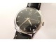 Steel wrist watch black leather strap Swiss Omega Swiss watch XX