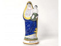 Virgin and Child Jesus Holy Mary Quimper faience nineteenth century